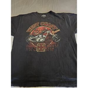 West Coast Choppers Men's Size 2XL Short Sleeve Black T-Shirt